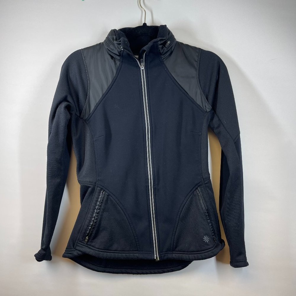 Athleta Women's Black Soft Shell Full Zipper Run Jacket Size S
